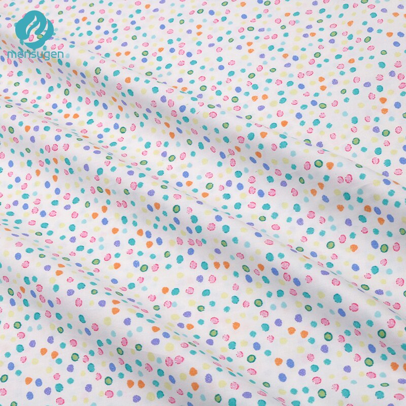 Tissu en coton de coton coloré | Motif de fleurs colorées, à pois, mètres pour robes, taies d'oreiller, couverture, drap de literie, tissu de couture