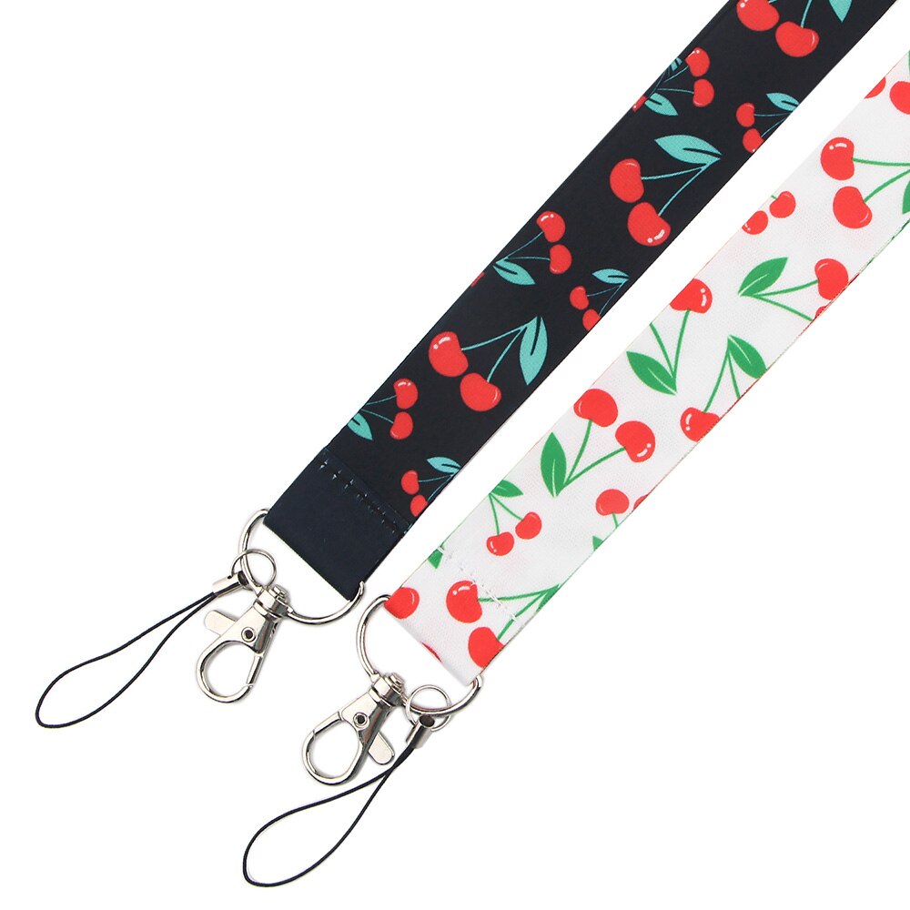 LX133 Cherry Sleutelhanger Nekband Lanyard Usb Id-kaart Badge Houder Mobiele Riem Lanyard Mobiele Telefoon Accessoires