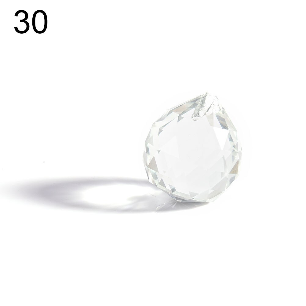 Klar 20/30/40mm krystalkugle prisme facetteret glas lysekrone krystal dele hængende vedhæng belysning kugle suncatcher boligindretning: 30mm