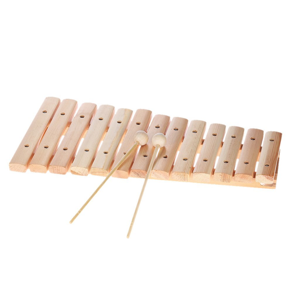 Musikalsk xylofon orff instrumenter piano treinstrument for barn barn baby musikk pedagogiske leker med 2 klubber