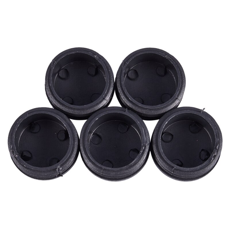 Plastic Caps Round Tubing Tube Insert Covers 40mm Dia 5 Pcs Black