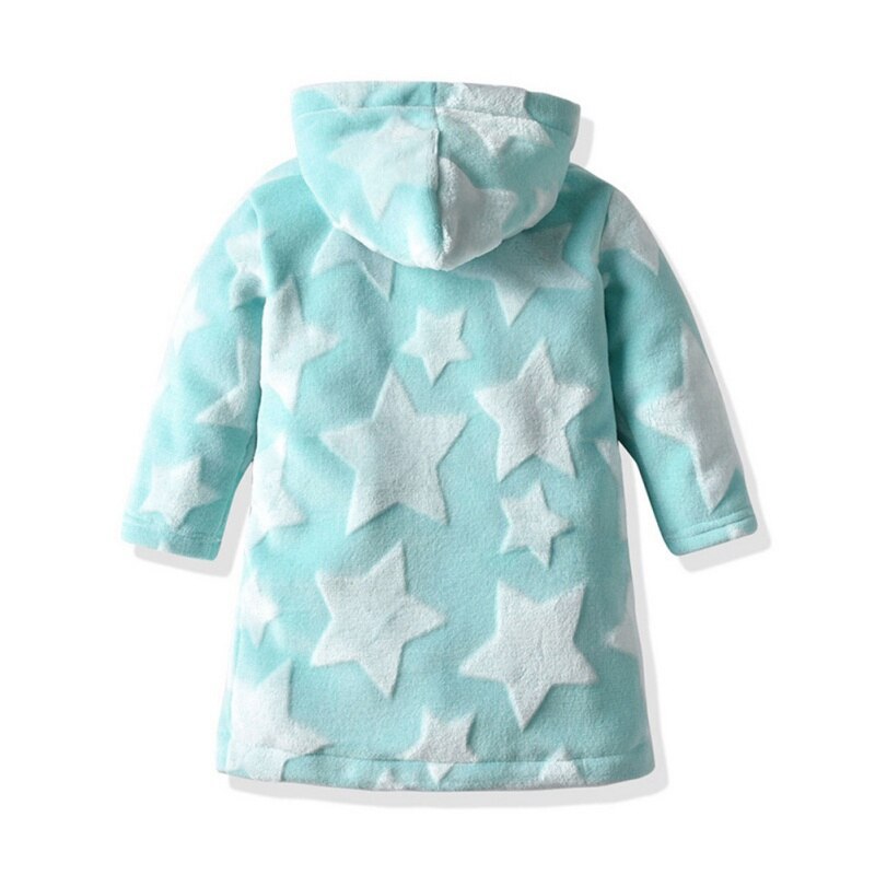 Children Robe Flannel Kids Baby Bathrobe Long Slee... – Grandado