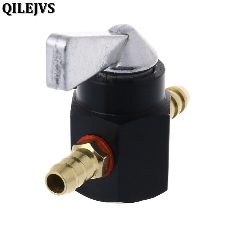 Qilejvs universele 6mm in-line benzinekraan / brandstofkraan motorfiets aan-uit benzinekraan brandstofschakelaar