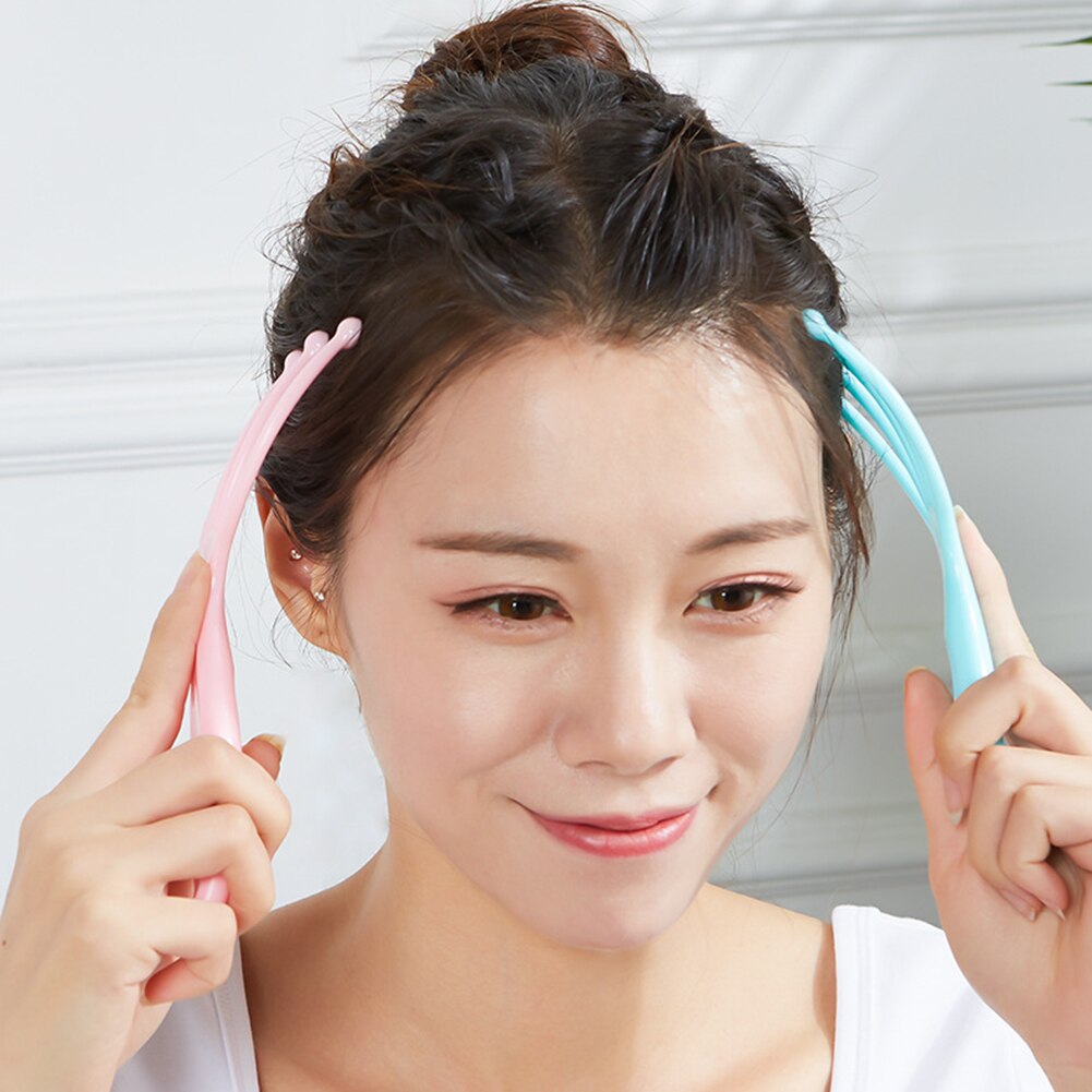 Masajeador de cabeza de pulpo, dispositivo para aliviar el dolor y la presión, herramientas para el cuidado del cuero cabelludo y el cuello, liberación de estrés, relajación, garra