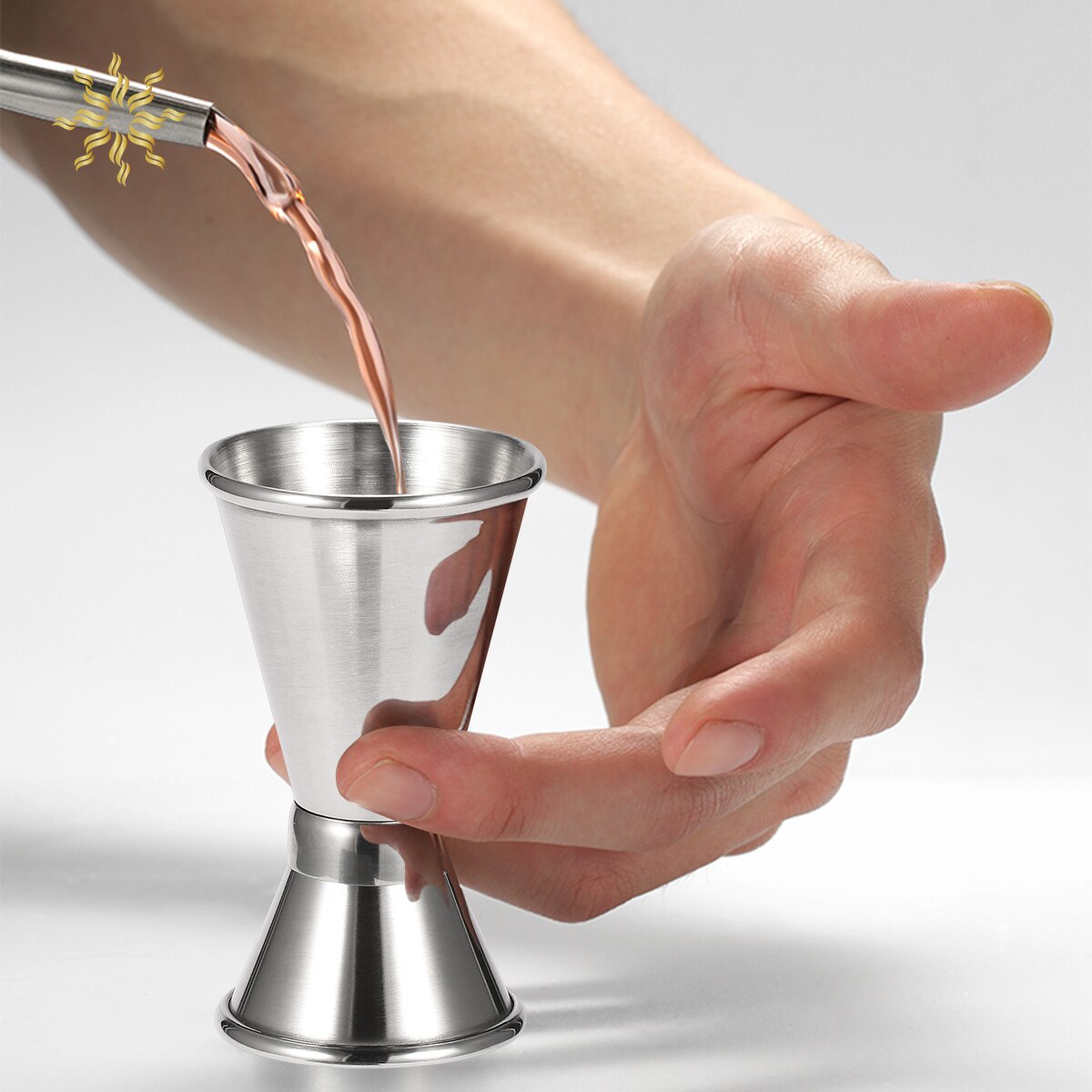 Jigger de mesure de Cocktail en acier inoxydable, Double Jigger de mesure de boisson, tasse de mesure d&#39;alcool, accessoires de Bar, nouveauté