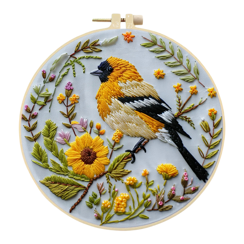 Kit de bordado para principiantes, Kit de agujas de punzón para bordado de flores y margaritas de vaca con hilo de Color de tela de aro, conjunto de artesanía hecha a mano colorida: Borgoña