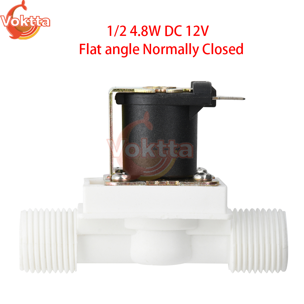 1/2 Solenoid Valve DC 12V 24V AC 110V 220V Water Control Valve Controller Switch Normally Closed Solenoid Valve Switch: Gold