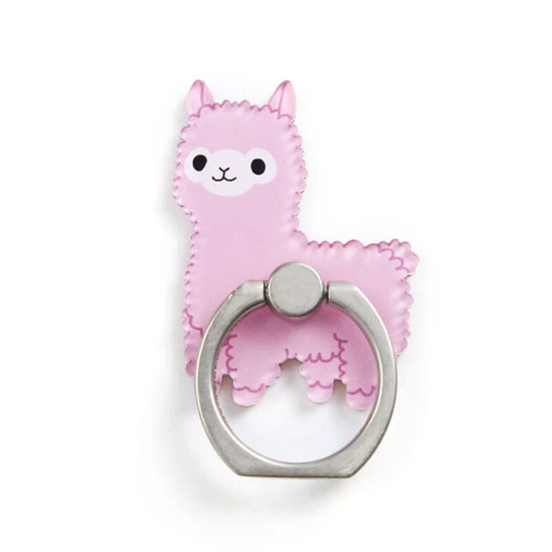 8 Leuke Eend Varken Herten Kikker Kat Alpaca Flamingo Penguin Acryl Mobiele Telefoon Ring Beugel Voor Apple 6s 7 8 Xr Xs Max