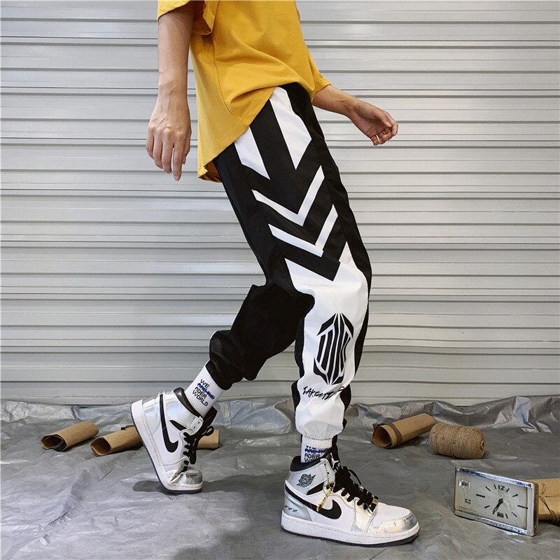 Streetwear Hip hop Joggers Pants Men Loose Harem Pants Ankle Length Trousers Sport Casual Sweatpants White Techwear M-3XL: T27 / XXL
