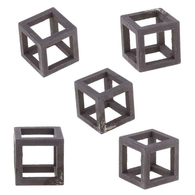 5 Pack Aquarium Dekor Keramik kubisch Höhle Haus Landschaft Ornament für Kleine Fische Garnelen Cichlid Versteckt Rest laichen