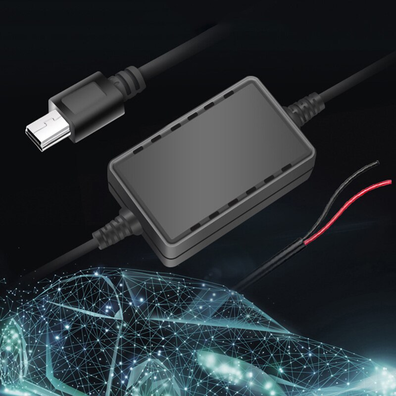 12V zu 5V Bindestrich Nocken Kabel Bock Linie 3,2 Meter Energie Kabel für 24H Parkplatz Monitor Mini-USB/Mikro-USB DVR Ladegerät Ladung Linie