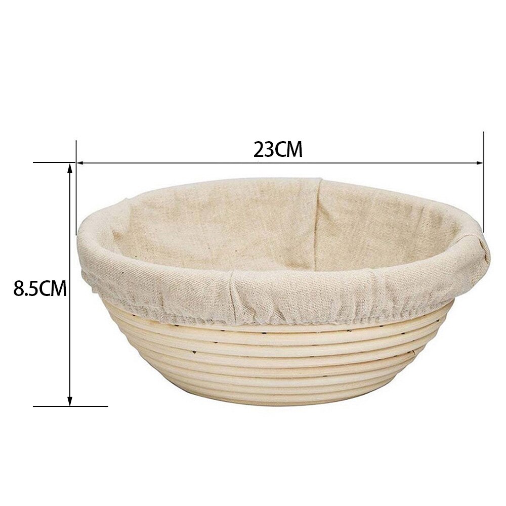 Basket Bread Fermentation Baskets Rattan Bread Making Tools Reusable Washable For And Home Bakers: round 23x8.5cm