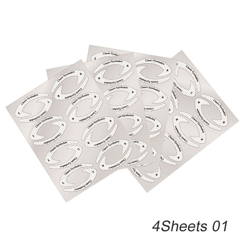 4 Sheets Eyeliner Template Kit Model for Eyebrows Guide Template Shaping Maquiagem Eye Shadow Frames Card Makeup Eye Brow Tools: 4 Sheets 01
