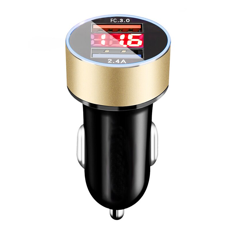 Onever usb-autolader 5v/3.1a dubbele slimme snelladeradapter autolader 2- poorten voor tablets xiaomi oppo samsung huawei: Geel