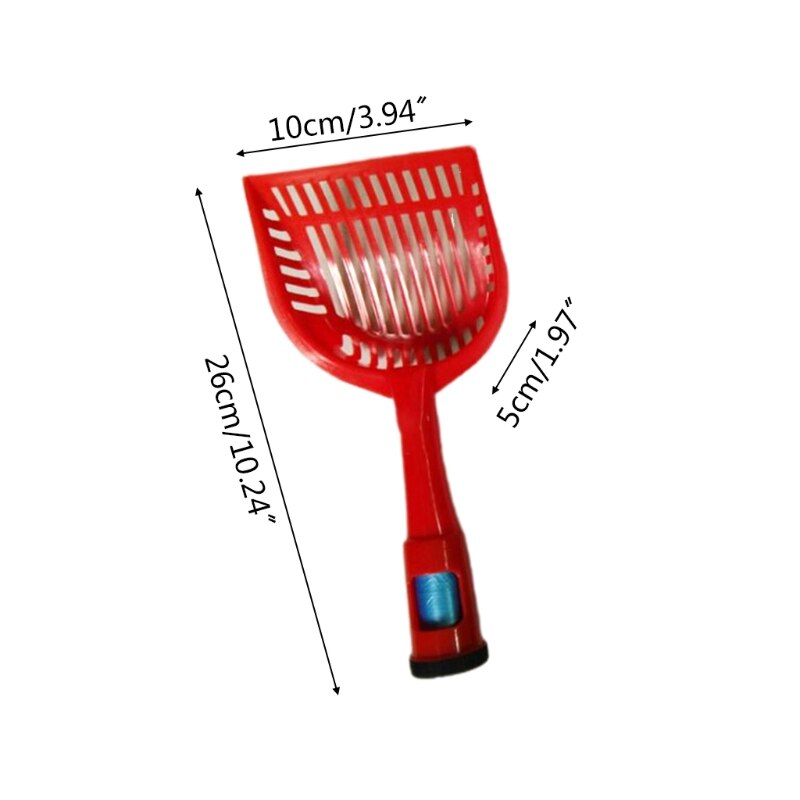 Ensfarget rutenett mesh kattesand scoop ikke pinne spade sterk plast stor scooper jumbo pellets sikt til kattesand