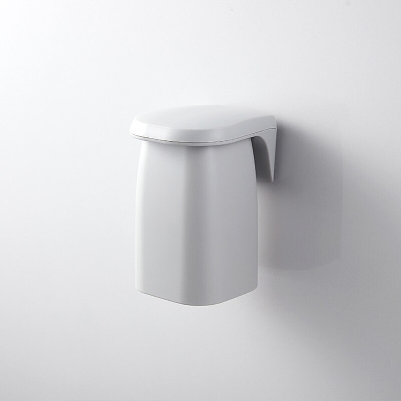 Ventosa magnética para baño, vaso de plástico montado en la pared, soporte para repisa de drenaje, cepillos de dientes, TI99 para el hogar: Gray