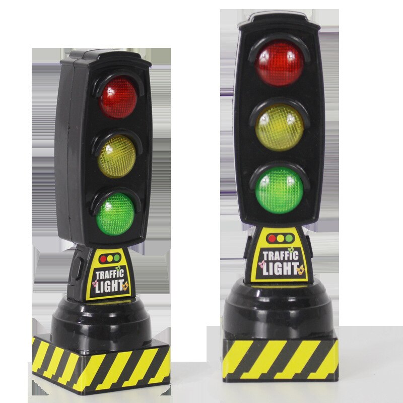 Black White Simulation Traffic Signs Stop Music Light Block Model Kids Toys Game Model Toy Early Educational Toy For Child