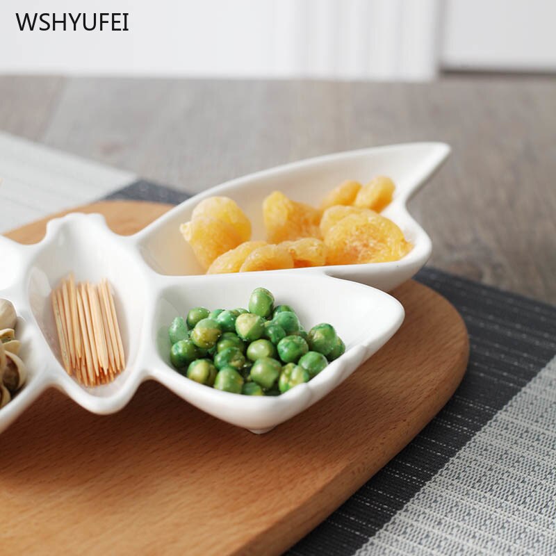 Butterfly Ceramic Plate Fruit Snacks Dried Fruit Dessert Platter Multifunctional Jewelry Grocery Storage Display Tray