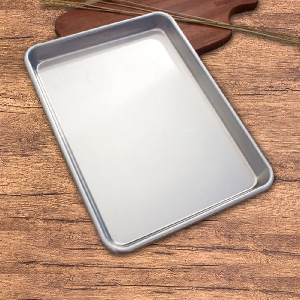 Aluminum Alloy Cake Baking Tray Rectangular 24.5*33.5*2.5CM Cake Tray Baking & Cookie Sheets Square & Rectangular Cake Pans