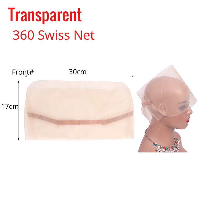 Nunify 1 Stks/partij Goedkope Hd Kant Voor Pruik Maken Diy Pruik Maken Accessoires Haar Tools Zwitserse Kant Haar Netto 4pcs Houten Pruik Naald: transparent 360