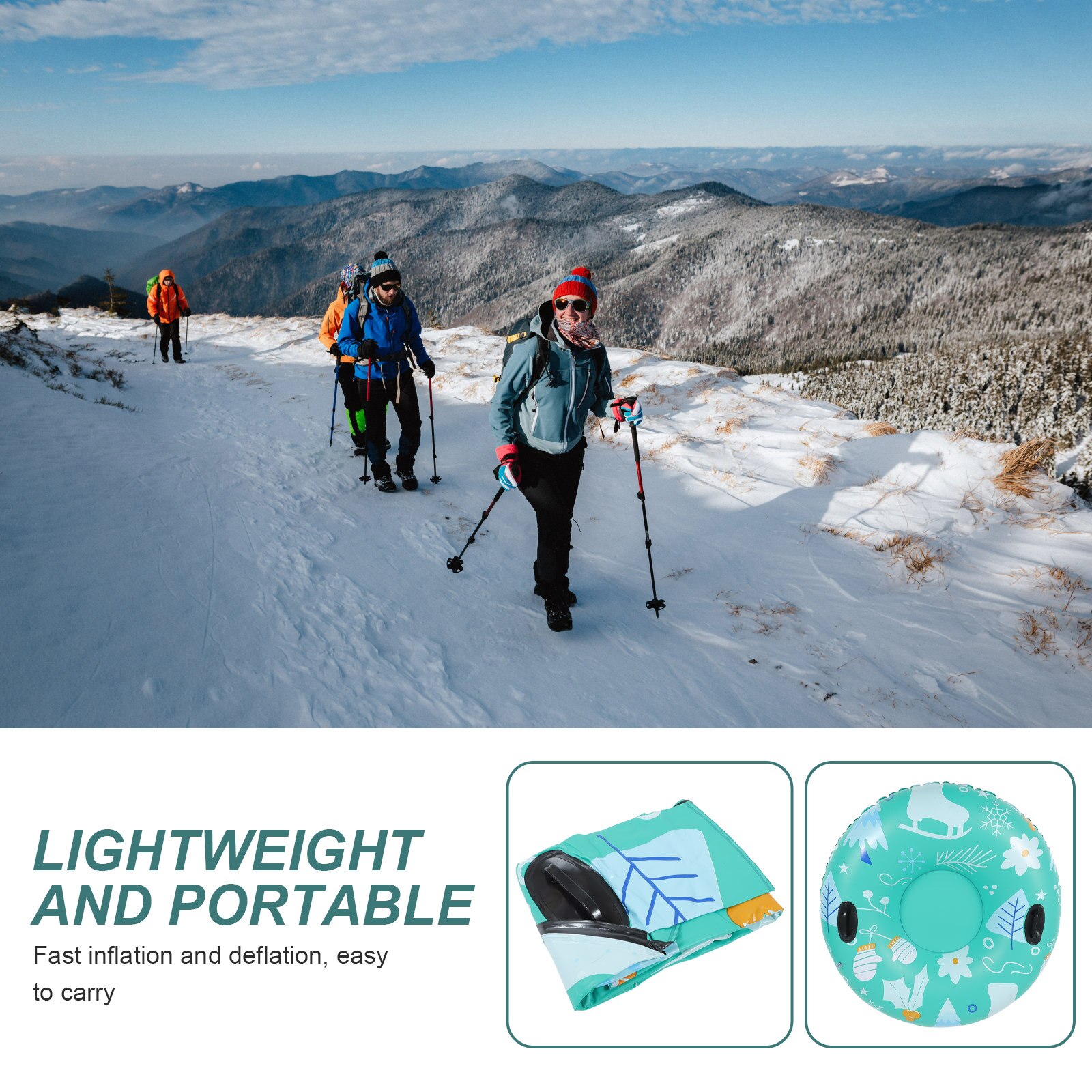 Winter Sneeuw Buis Outdoor Sport Pvc Sneeuw Buis Opblaasbare Sneeuw Cirkel Voor Spelen