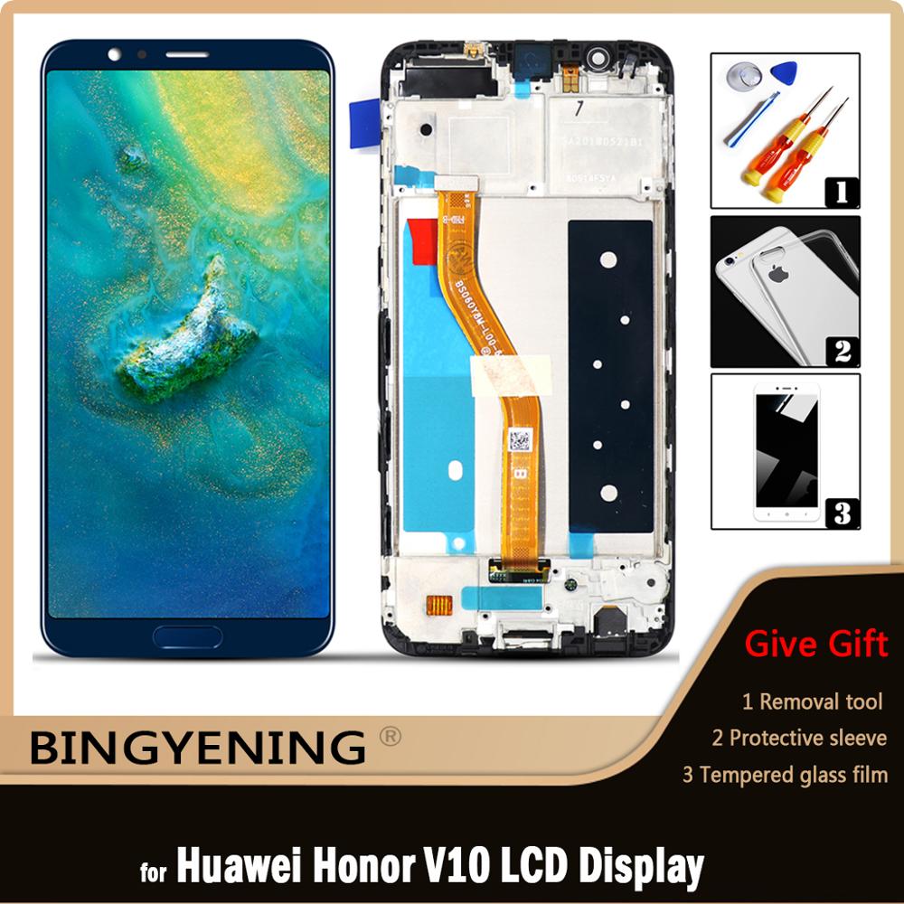 Originale Per Huawei Honor V10 Display LCD Touch Screen Digitizer Assembly Per Il 5.99 pollici Honor V10 BKL-AL20 BKL-AL00 Con Telaio