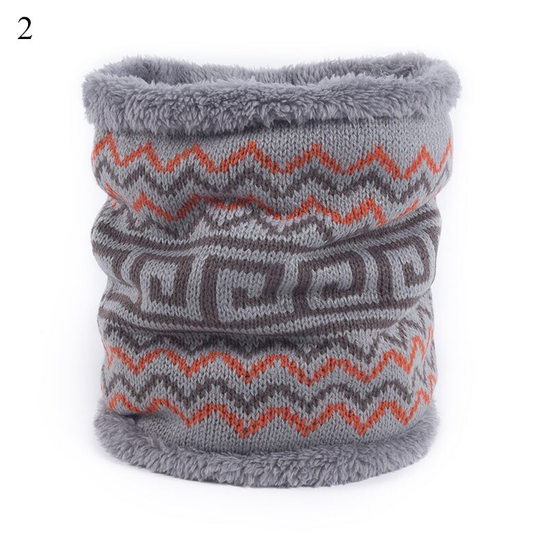 Xmas Winter Snood Warm Male Soft Fleece Scarves Women Knitted Scarves Men Winter Scarf Ring For Men Neck Shawl Snood Wrap Collar: 2
