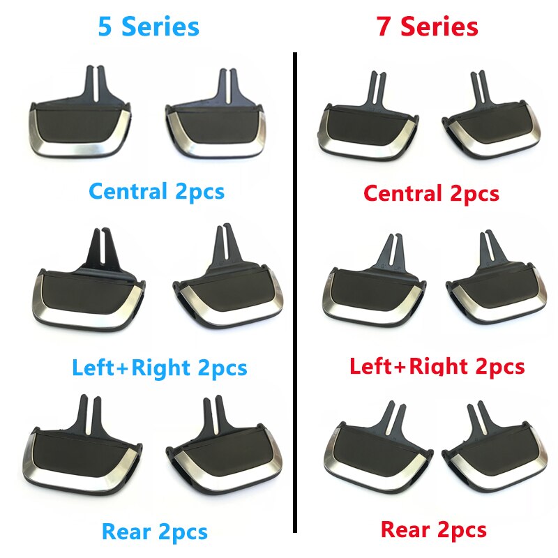 Car Front Rear Air Conditioning AC Vent Grille Clip Slider For BMW 5 7 Series G30 G31 G38 G11 G12