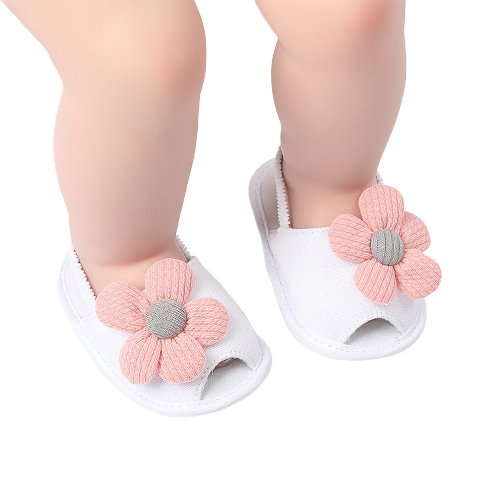 Bebê & crianças roupas do bebê meninas sandálias de flores, sola macia anti-deslizamento sapatos de verão infantil primeiros caminhantes princesa apartamentos