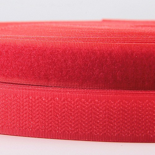 2Cm Polyester Nylon Klittenband Tape Geen Lijm Sluiting Tape Diy Sluiting Naaien Kledingstuk Accessoires Geen Lijm: red