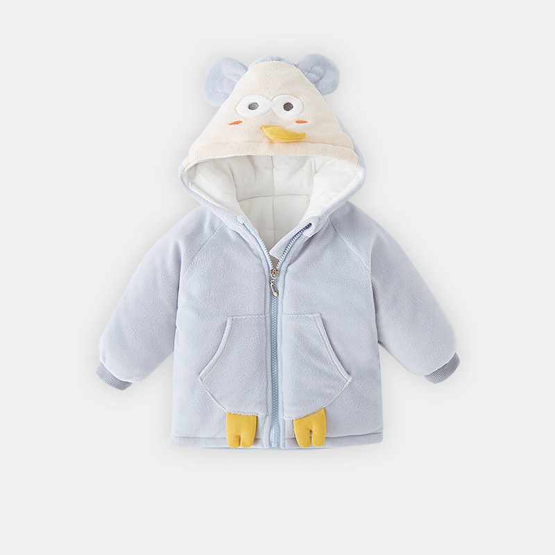 Bebê menina roupas de inverno roupas de bebê meninos crianças casacos de inverno quente superior polar casaco de lã animal decoração design: Elephant / 130cm
