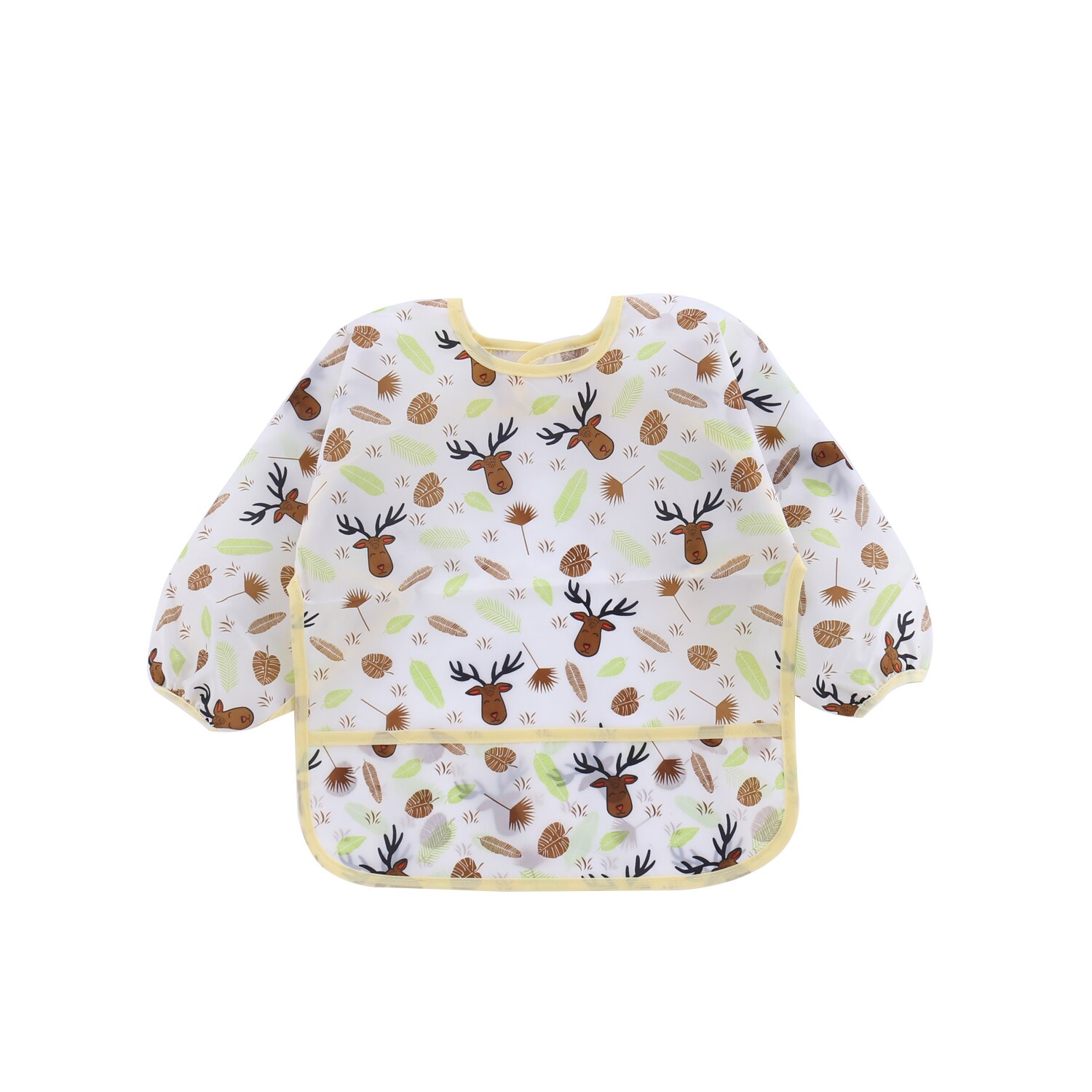 Baby Peuter Lange Mouw Waterdichte Feeding Bib Art Schort: 5 / 6Yrs
