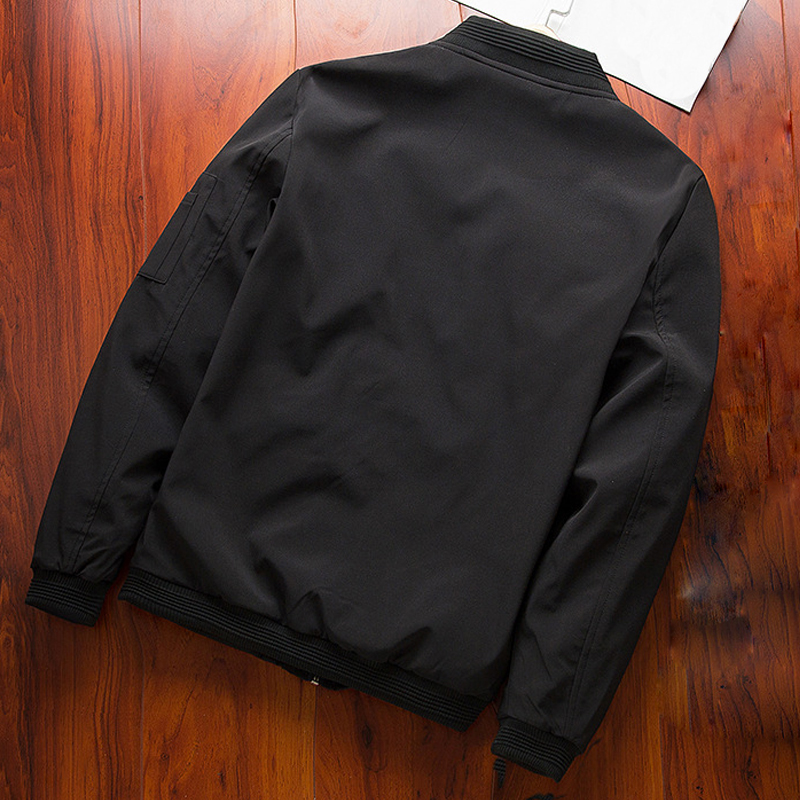 Homens jaqueta bomber fina manga longa jaquetas de beisebol dos homens blusão com zíper jaqueta masculina outwear roupas de marca