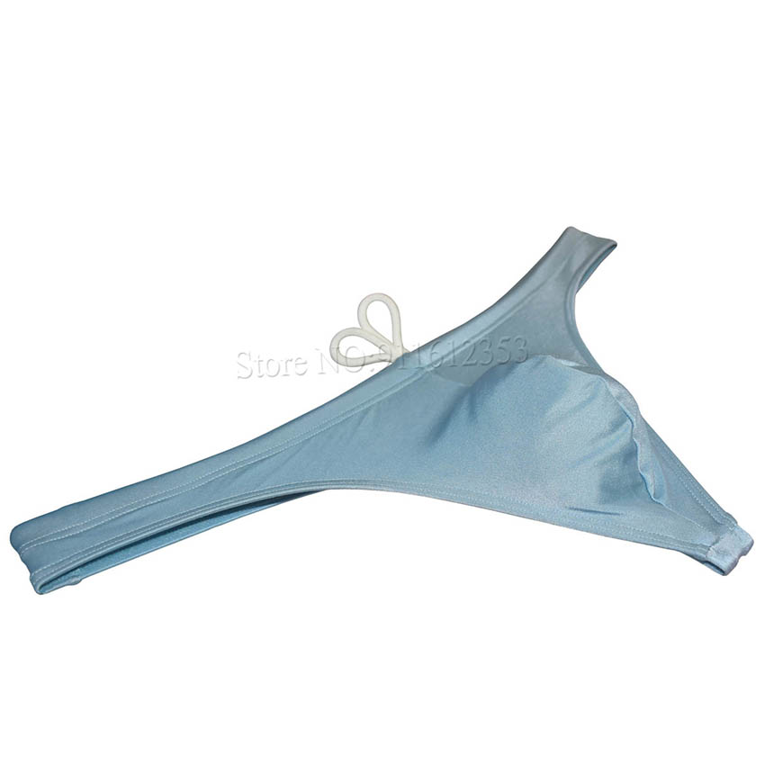 Herren Badeanzug Slips Bade bekleidung Surf Shorts verstellbare Tankini Kordel zug & Double Layer glänzenden Stoff: XL / Himmel Blau