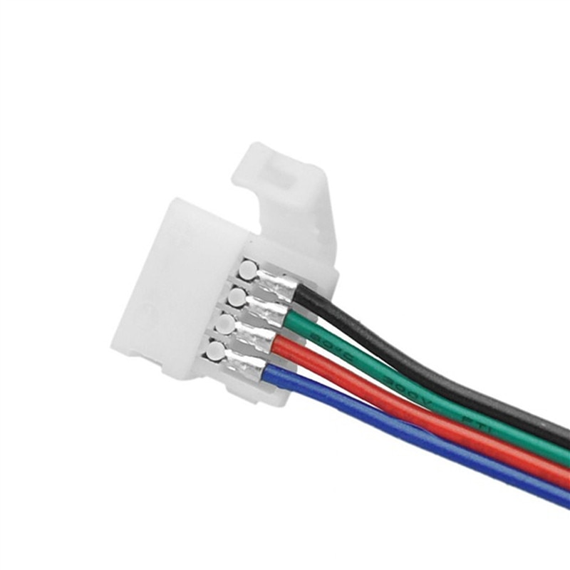 5pcs/lot 4 Pin RGB LED Strip Connector Wire Female Cable Free Welding Extension Connector for RGB Non-Waterproof LED Tape Light