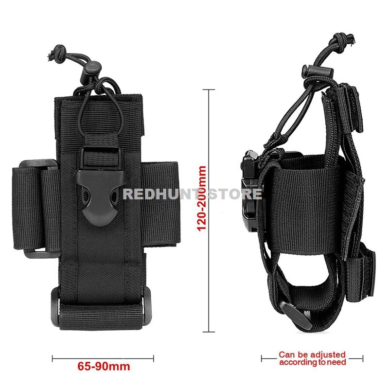 Verstellbare taktische Radio Halfter Tasche Molle Zwei-Wege-Radio Halfter Beutel Halfter Nylon Pflicht Aufbewahrung koffer Walkie Talkie Tasche: Licht Grau