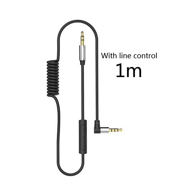 Câble Audio auxiliaire, Jack 3.5mm mâle à mâle, câble à ressort, adapté aux écouteurs de voiture, haut-parleurs