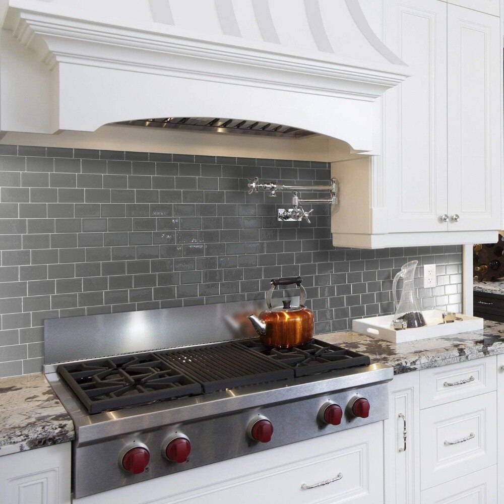 Svart undergrunnsveggstickstick og klistremerke veggklistremerke diy kjøkken bad backsplash hjemmeinnredning vinyl 3d mosaikk veggpinne flis