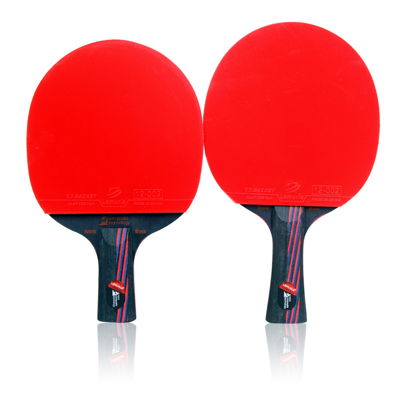 Brand Carbon Fiber Table Tennis Racket Assembled Pimples In Rubber Flared Handle CS Penhold Ping Pong Bat