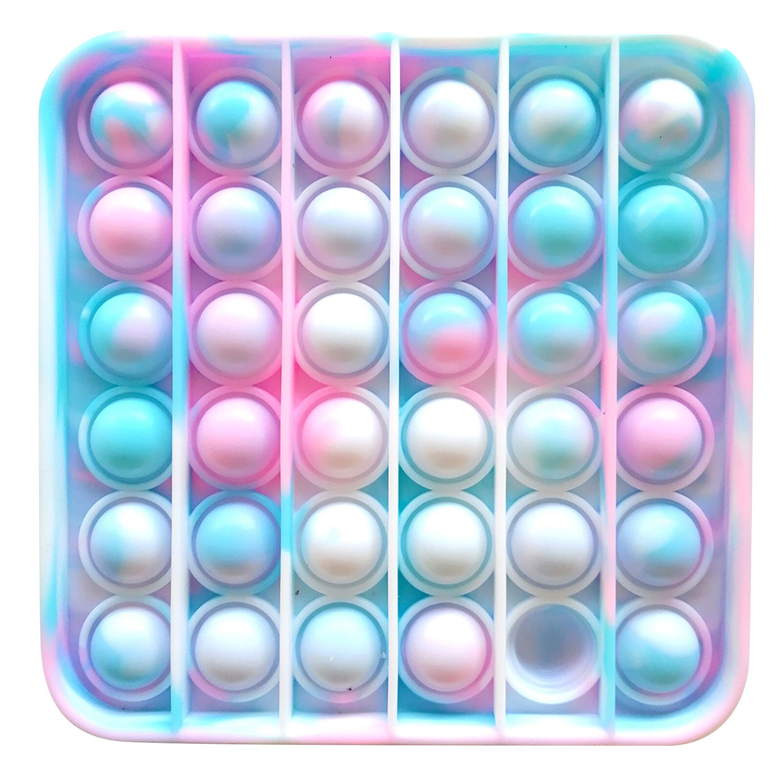 Push Pops Bubble Sensory Toy Autism Needs Squishy Stress Reliever Anxiety Anti-Stress POPIt Silicone Children Adult Desktop Game: B