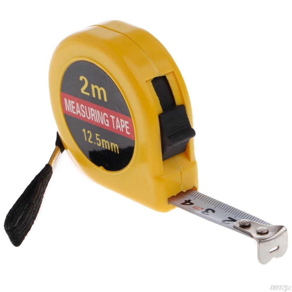 2m Mini Pocket Retractable Tape Measure Ruler Tool Builders Home DIY Garage Rule Tape Measures Tools For lishao home improvement