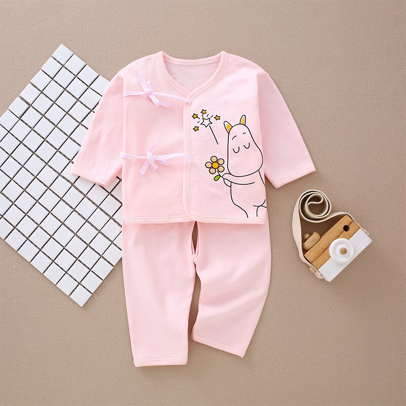Pur coton bébé ouverture sous-vêtements pour garçons et filles au printemps, été, automne et hiver pour 0-6 mois