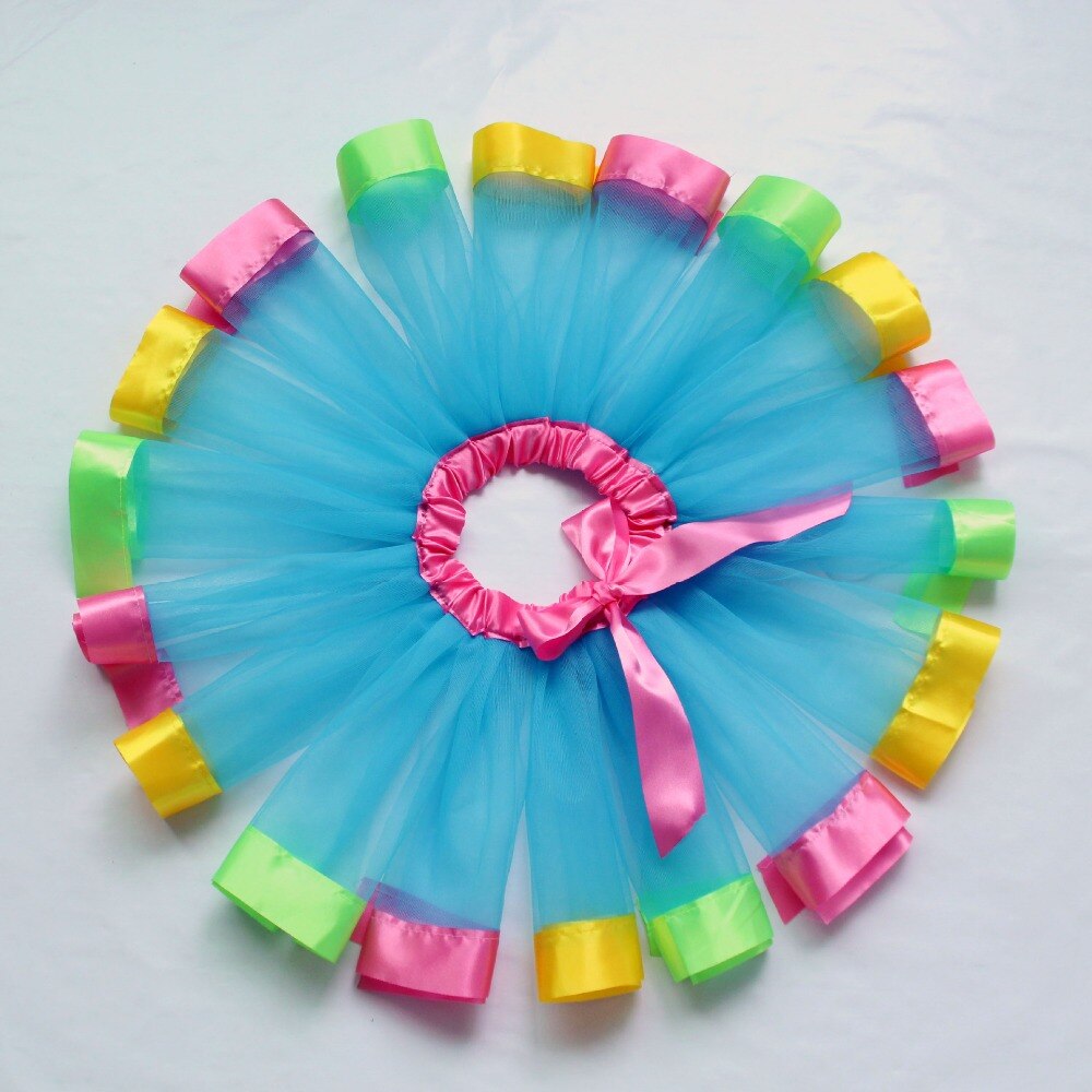 Jupe tutu en tulle pour filles, vêtements pour enfants, princesse, danse, fête de mariage, couleurs arc-en-ciel, été,