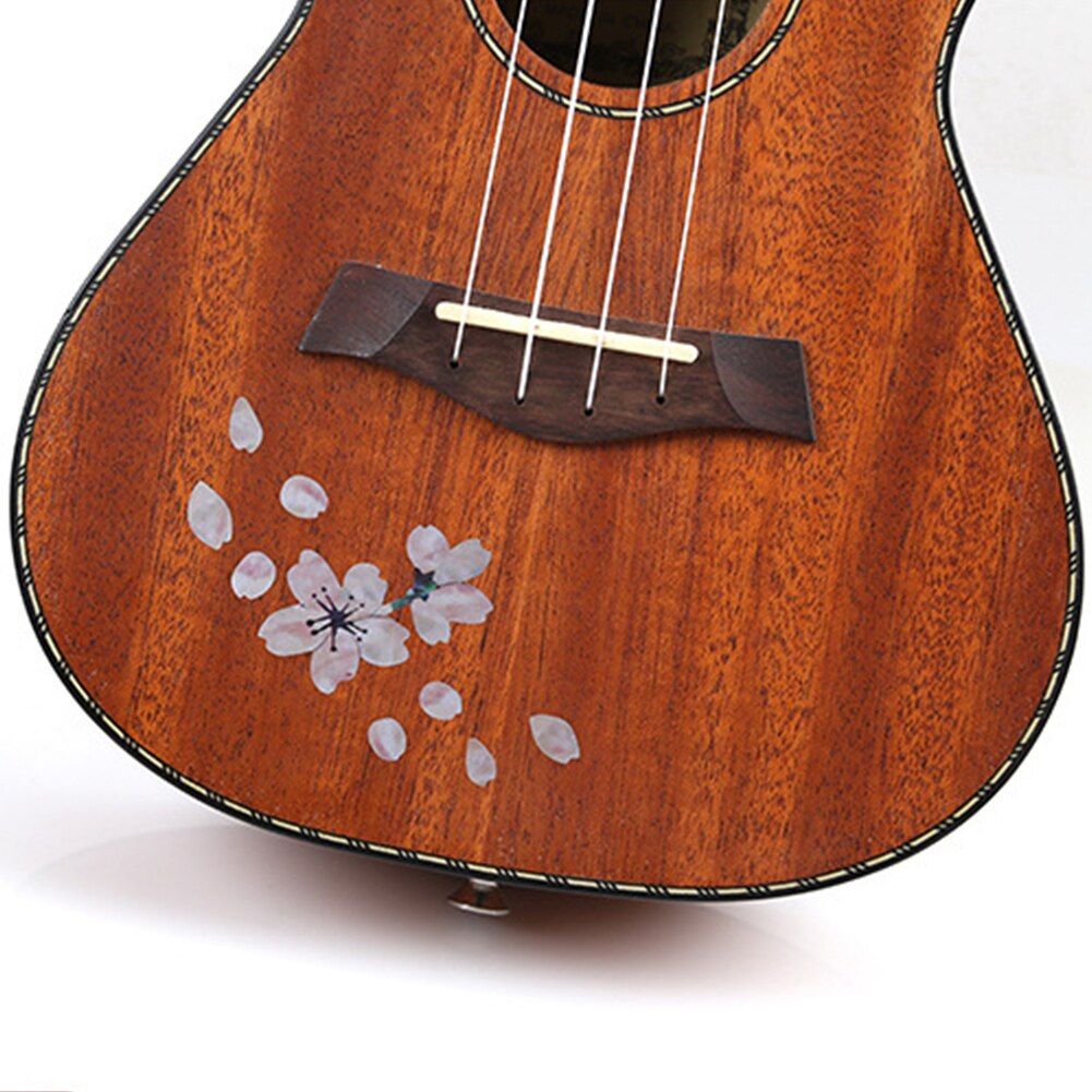 Mini cherry blossom gitarr klistermärken självhäftande avtagbara söta dekaler blommig kropp ukulele dekoration bas klistermärken  #2