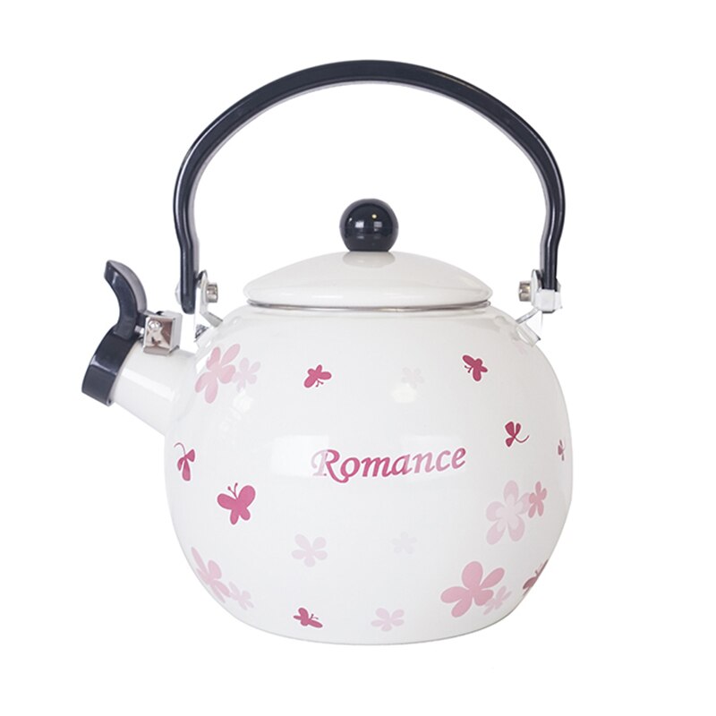 Verwarming Water Thee Pot Ketel Retro Fluitketel Emaille Pot Gas Fornuis Inductie Kookplaat Huishoudelijke Chaleira Esmaltada Thuis: Roze