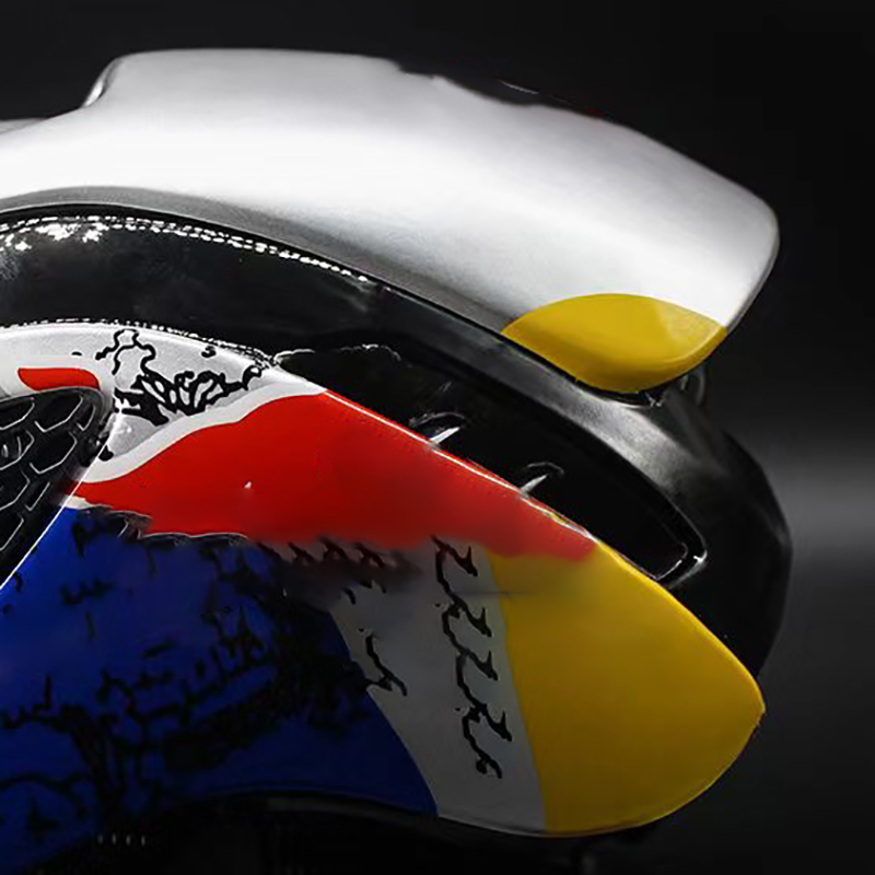 Casco de bicicleta Aero TT de 300g, casco de seguridad para deportes de bicicleta de carretera, casco de prueba de tiempo en molde para carreras para hombres: M / Multicolor
