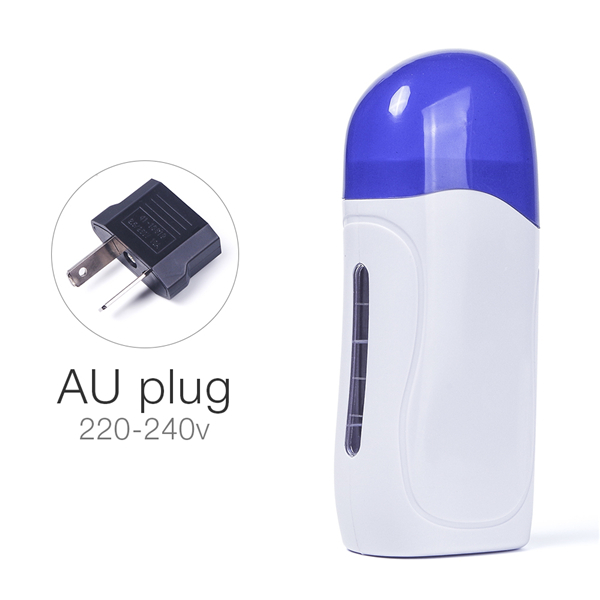 Appareil pour épilation à la cire Portable avec prises ue/US, rouleau sur l'appareil de chauffage: BLUE AU