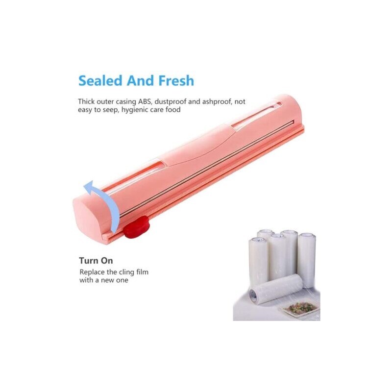 Cling Film Cutter Food Foil Wrap Dispenser Cutter Magnetic Wall-Mounted Wrap Dispenser Plastic Sharp Cutting Box Kitchen Tool