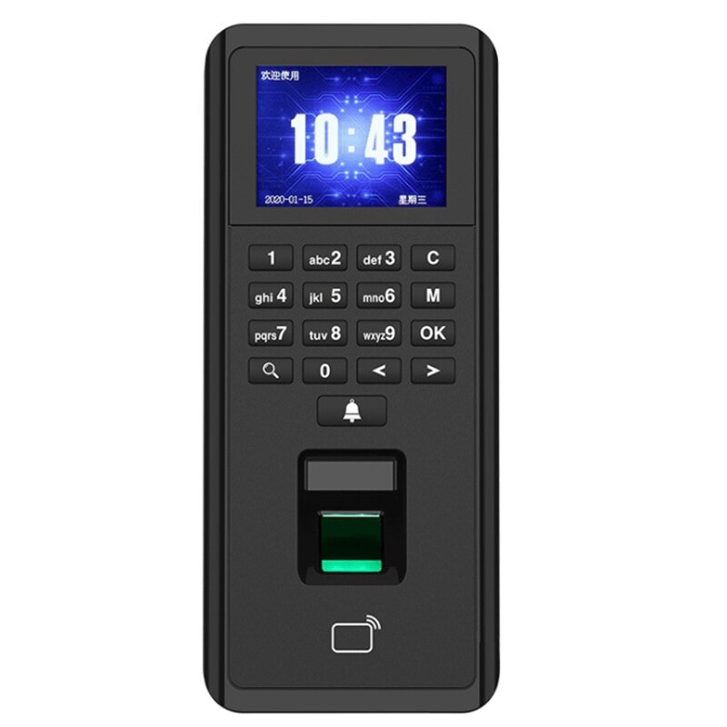 Indoor Access Control and Time Attendance TCP/IP Fingerprint Biometric IP42 Card Reader/Keypad Compatible 1000 Users: Default Title