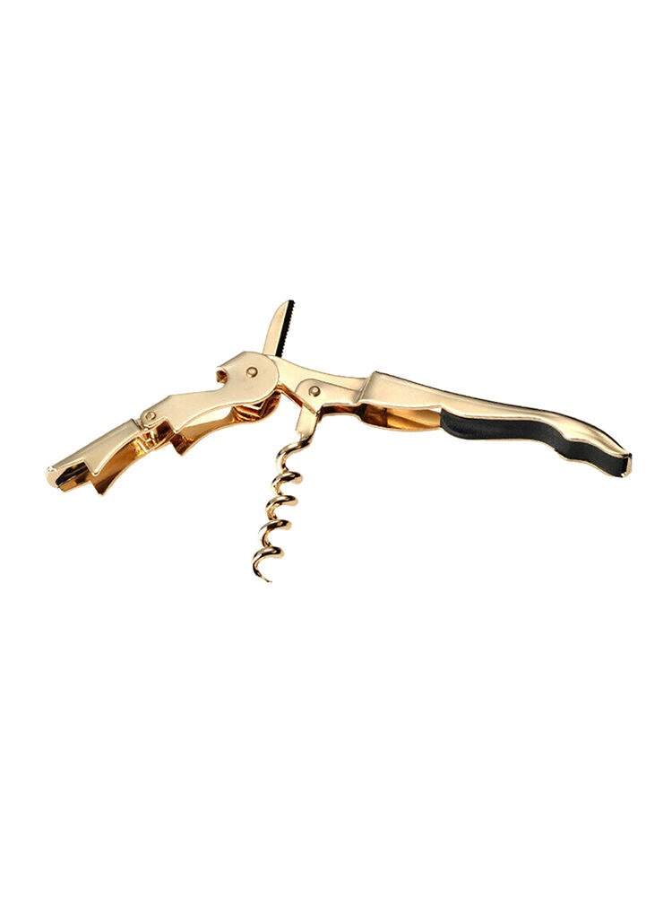Gold Plated Corkscrew Double Hinge Waiters Wine Key Bottle Opener Best Useful Bottle Openers Style